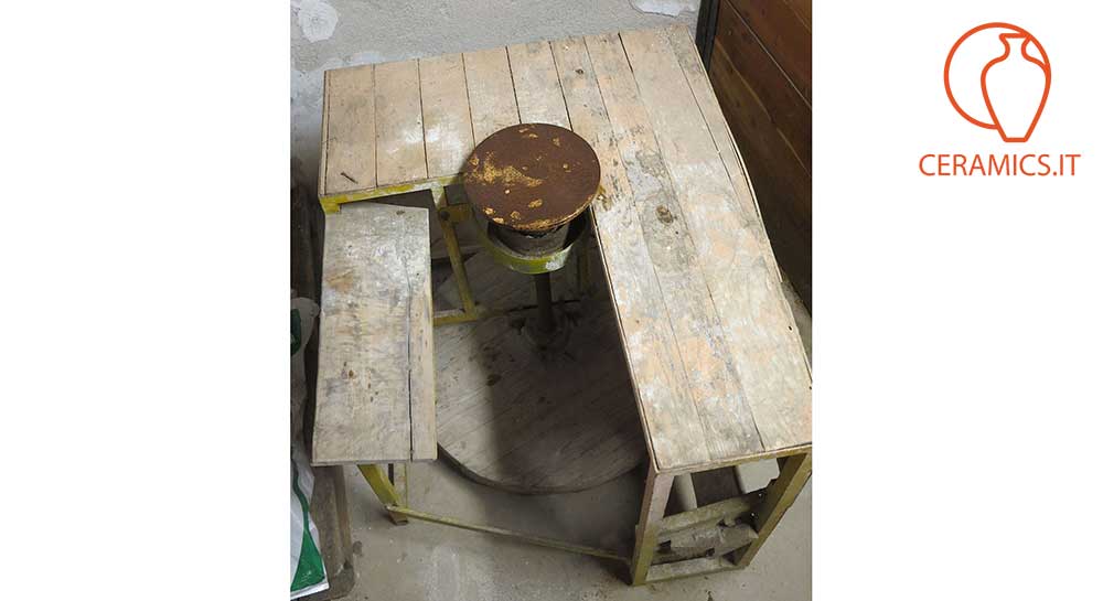 Ceramics Traditional manual potter wheel